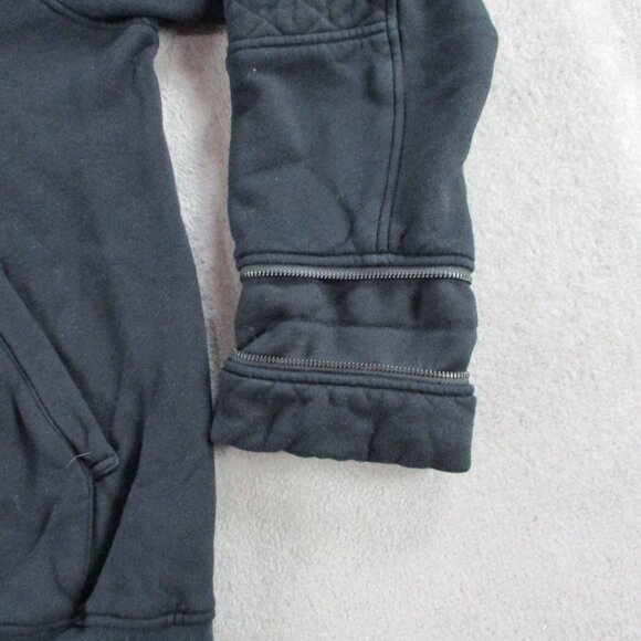 Helmut Lang Sweater Mens XL Black Turtleneck Funnel Sweatshirt Zip Wrist Quilted - Picture 5 of 13